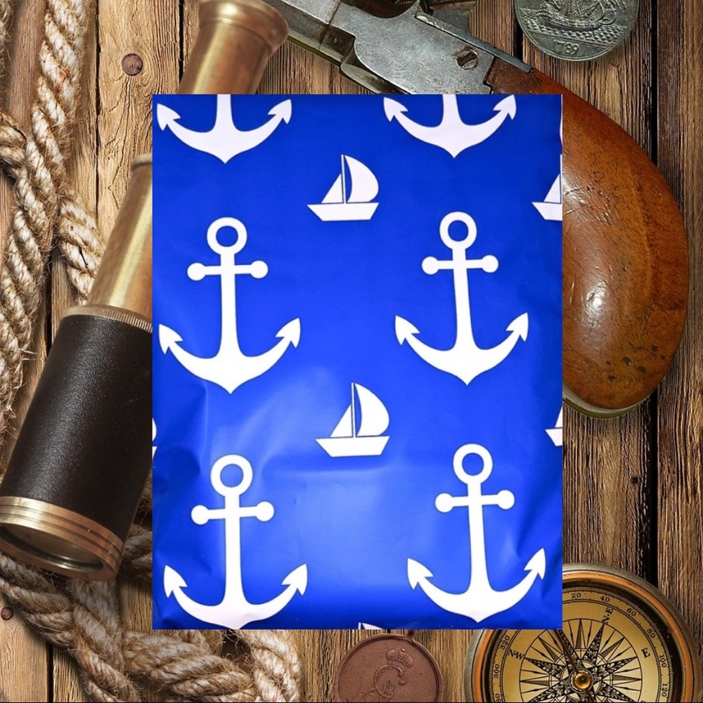 25 10X13 Sailors Anchors Poly Mailers PRICE FIRM - Picture 3 of 7